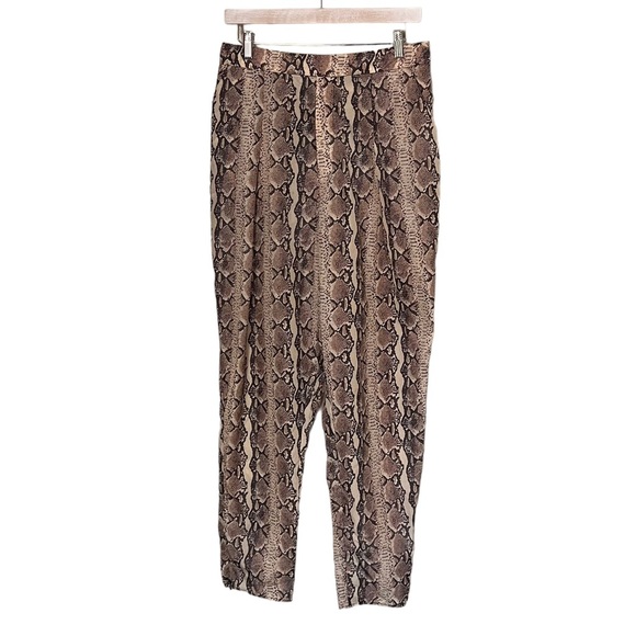 LPA Halden Nylon Pant in Tan Snake Color:Tan Snake Large - Picture 4 of 14